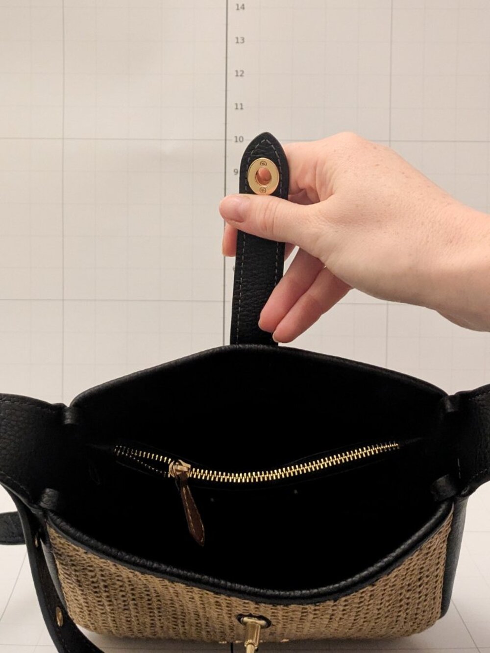 Coach Hadley Mini Crossbody Straw Toast Black CAL61 NWT - Picture 6 of 8